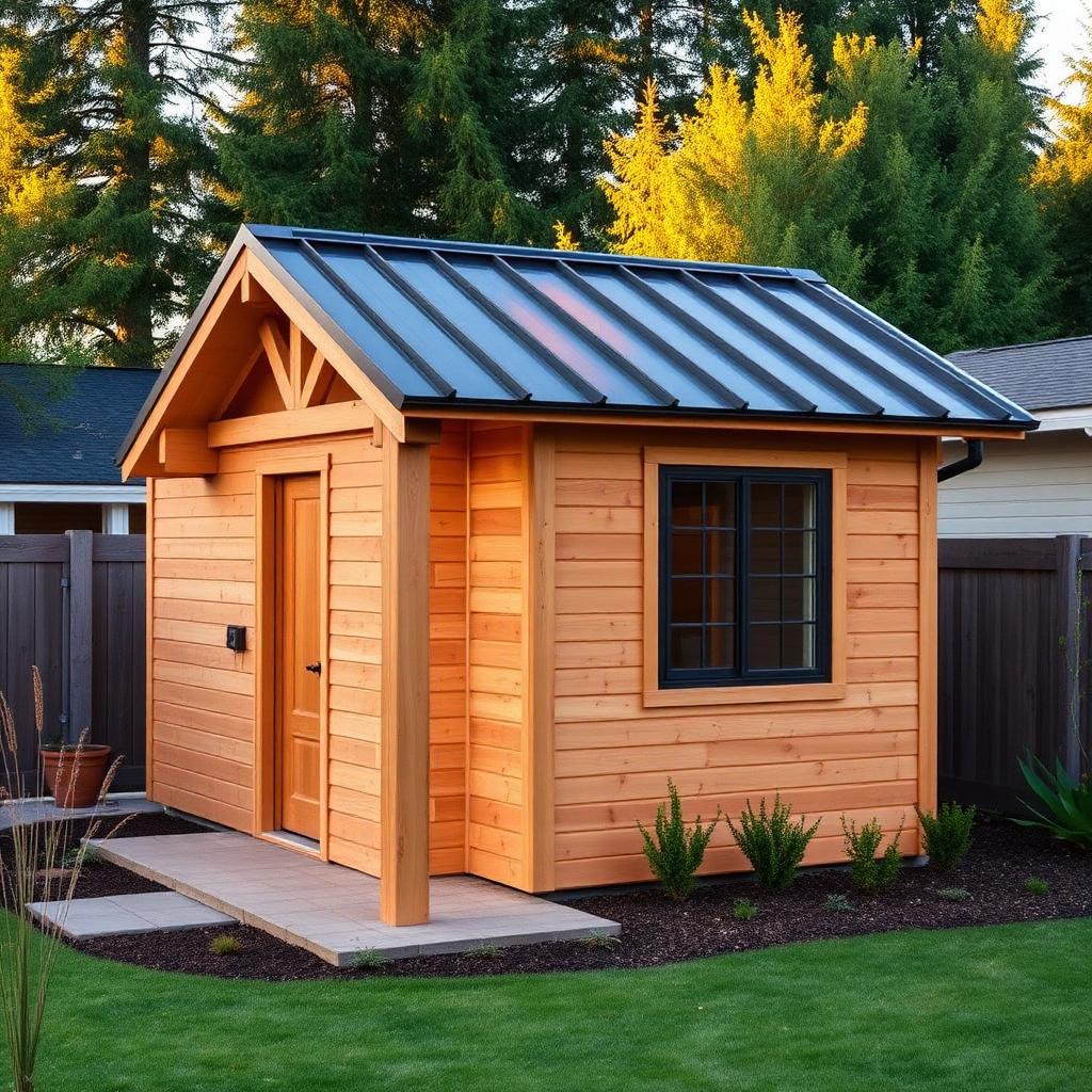 Custom backyard shed built by DM Builders